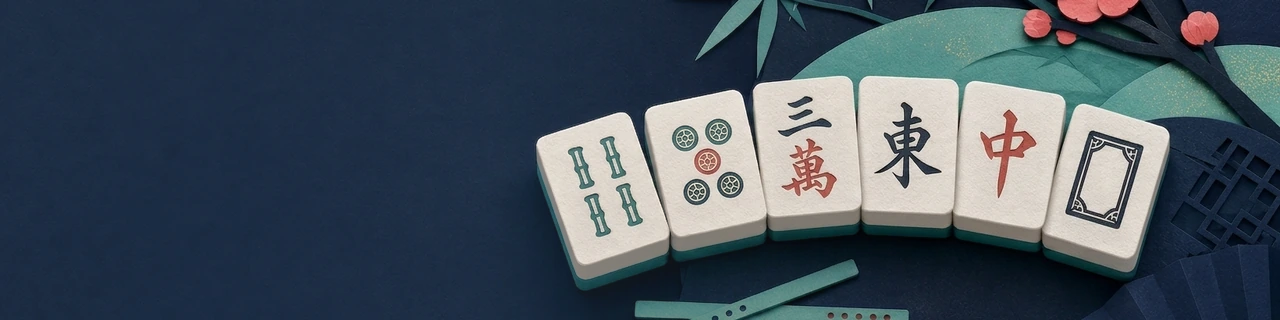 Mahjong tiles on a table